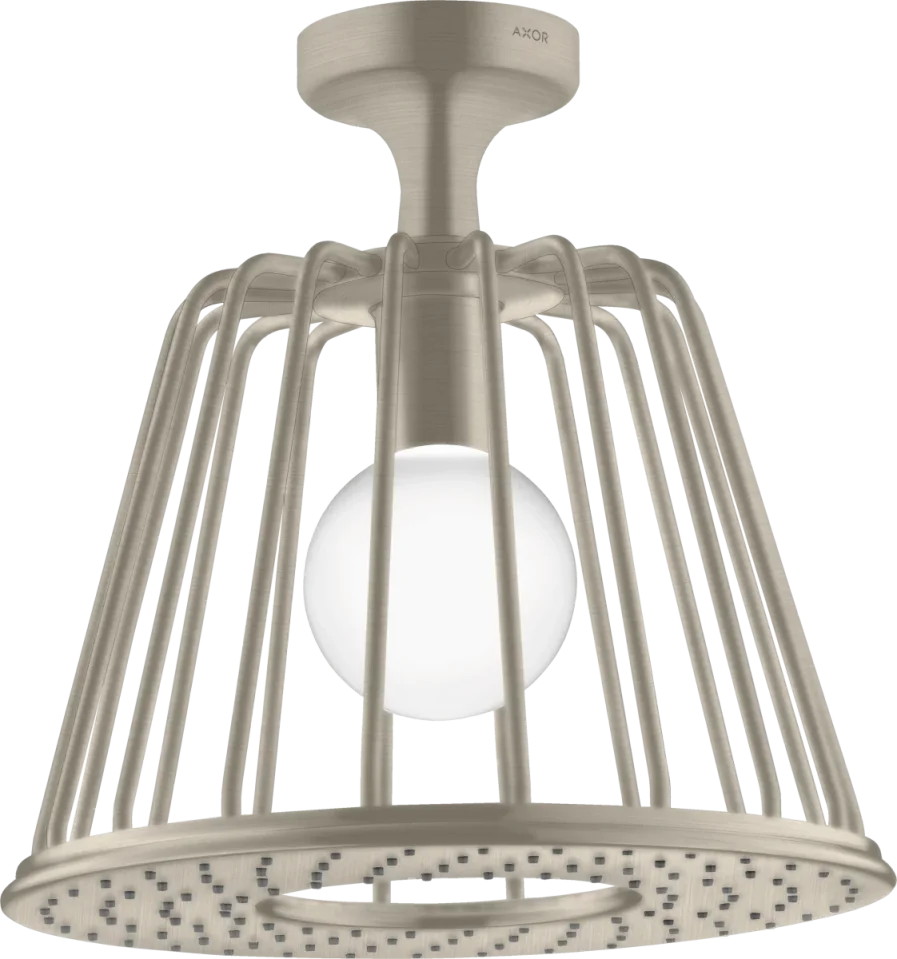 Axor Lampshower/nendo Lampshower 275 1jet With Ceiling Connector Brushed Nickel product image - Image 1
