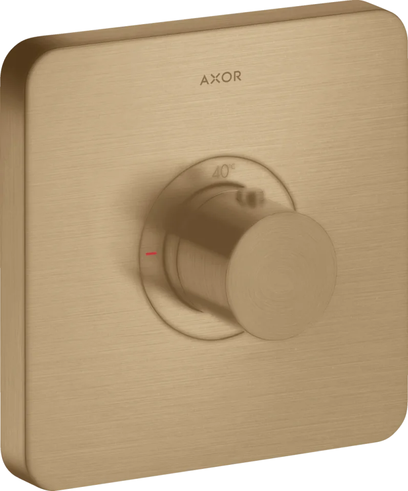 Axor Showerselect Thermostatic Mixer Highflow Softsquare For Concealed Installation Brushed Bronze product image - Image 1