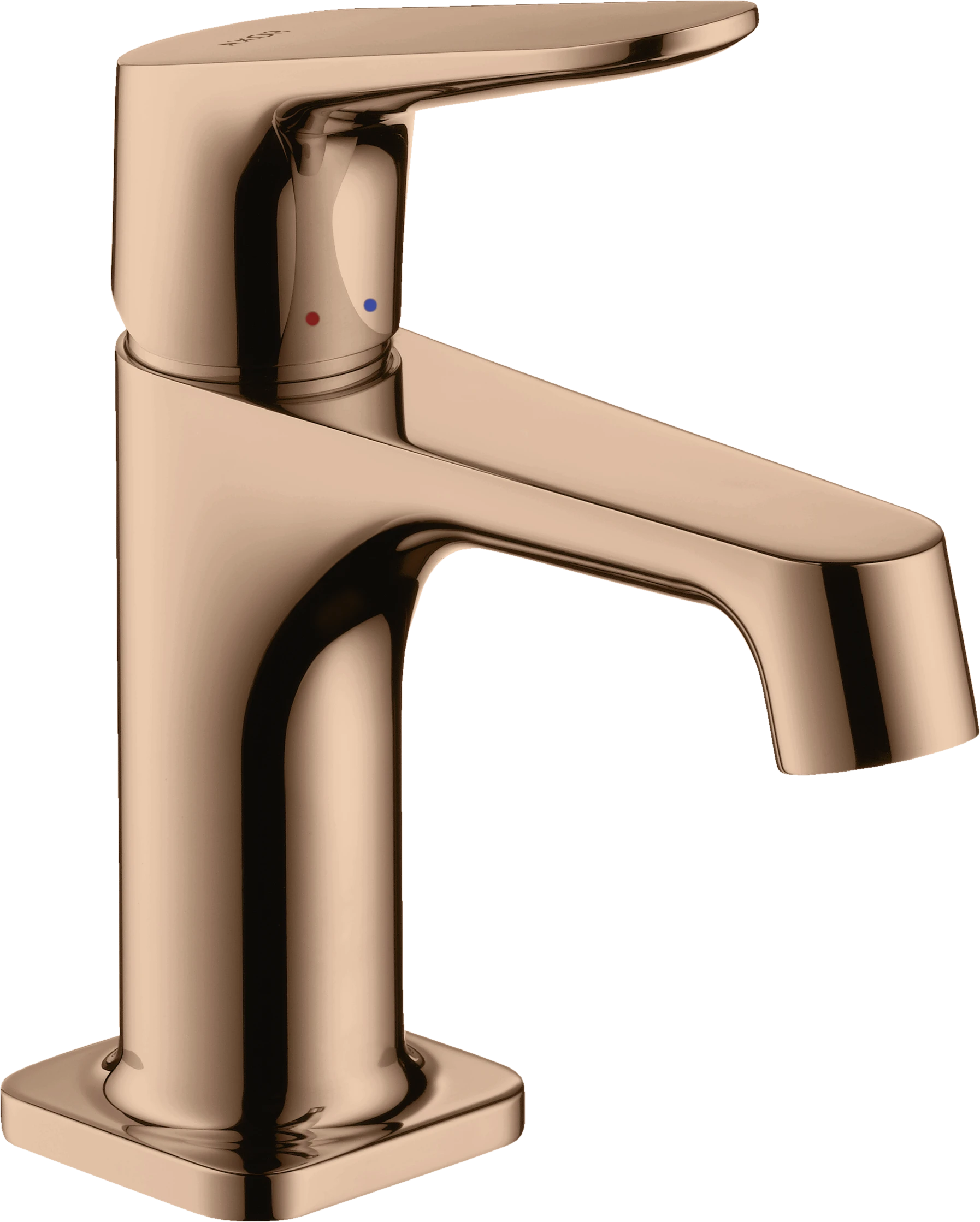 Axor Citterio M Single Lever Basin Mixer 70 For Cloakroom Basins With Pop-up Waste Polished Red Gold