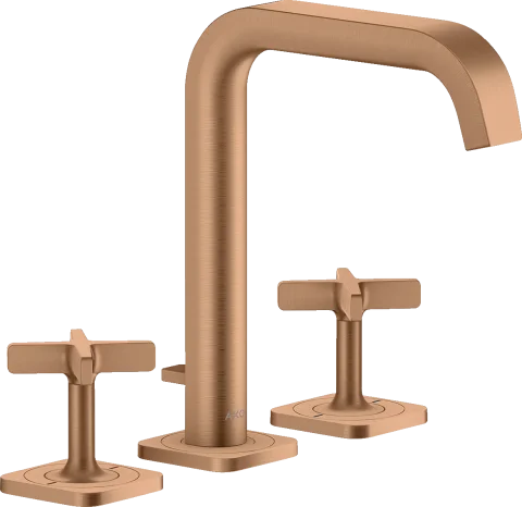Axor Citterio E 3-hole Basin Mixer 170 With Escutcheons And Pop-up Waste Brushed Bronze product image - Image 1