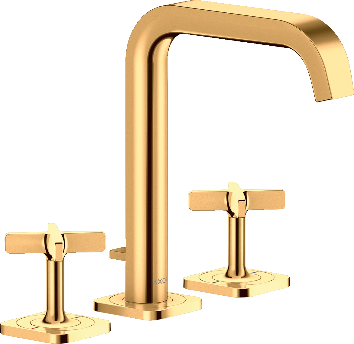 Axor Citterio E 3-hole Basin Mixer 170 With Escutcheons And Pop-up Waste Gold Polished