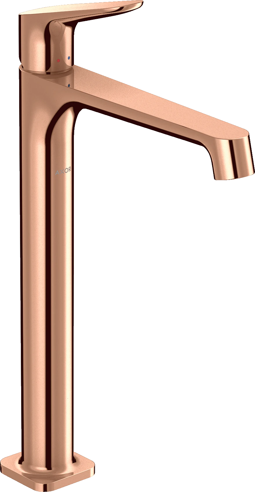 Axor Citterio M Single Lever Basin Mixer 250 For Wash Bowls Without Waste Polished Red Gold