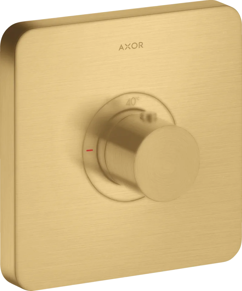 Axor Showerselect Thermostatic Mixer Highflow Softsquare For Concealed Installation Brushed Gold Optic product image - Image 1