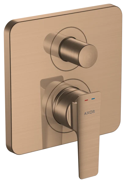 Axor Citterio E Single Lever Manual Bath Mixer For Concealed Installation With Integrated Backflow Prevention Brushed Red Gold