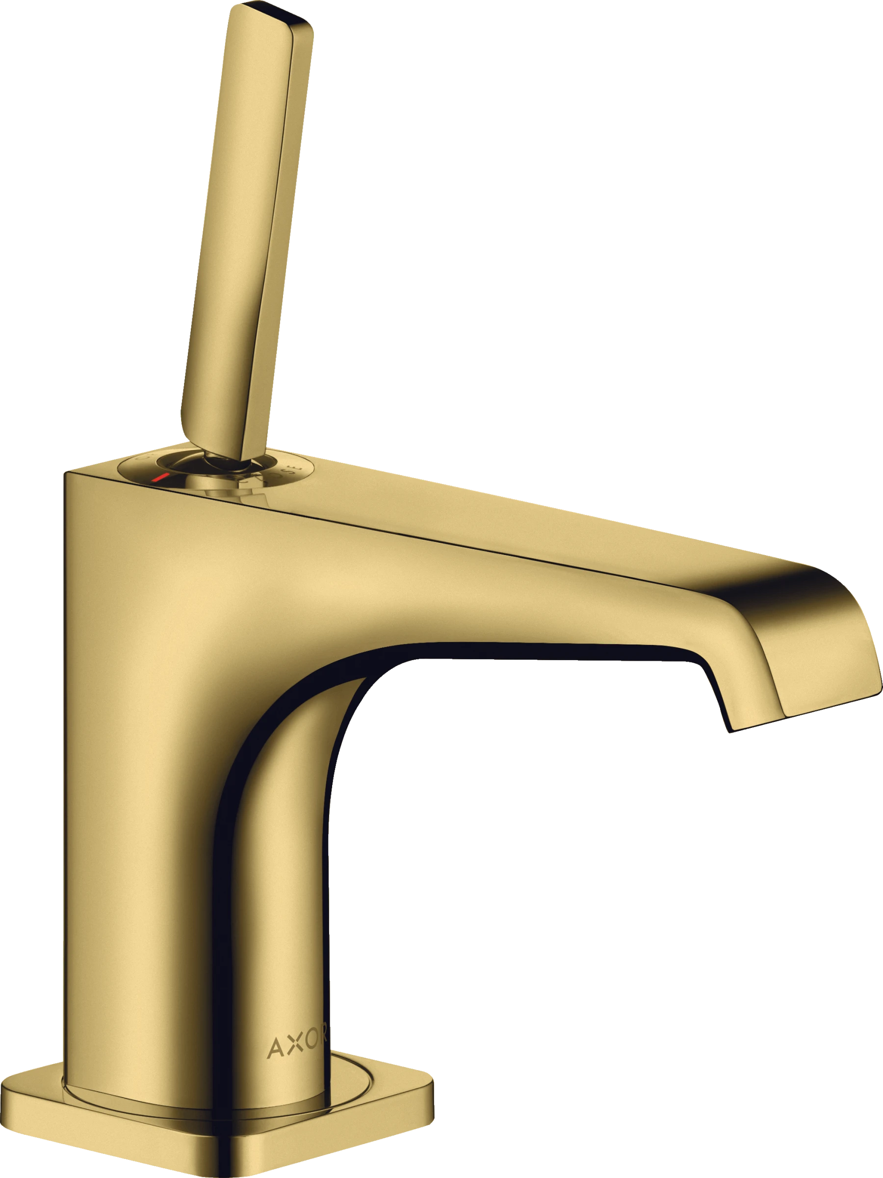 Axor Citterio E Pillar Tap 90 With Pin Handle Without Waste Gold Polished