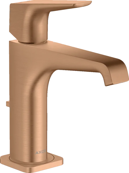 Axor Citterio E Single Lever Basin Mixer 130 With Lever Handle And Pop-up Waste Brushed Bronze