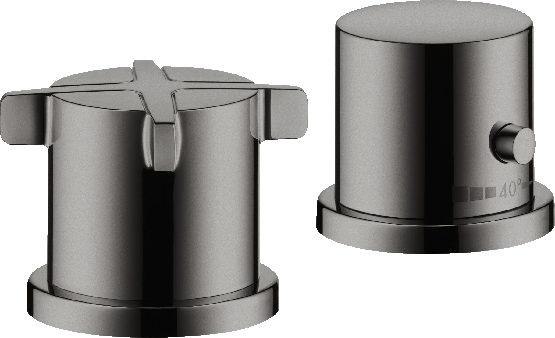 Axor Citterio E 2-hole Rim-mounted Thermostatic Bath Mixer Polished Black Chrome