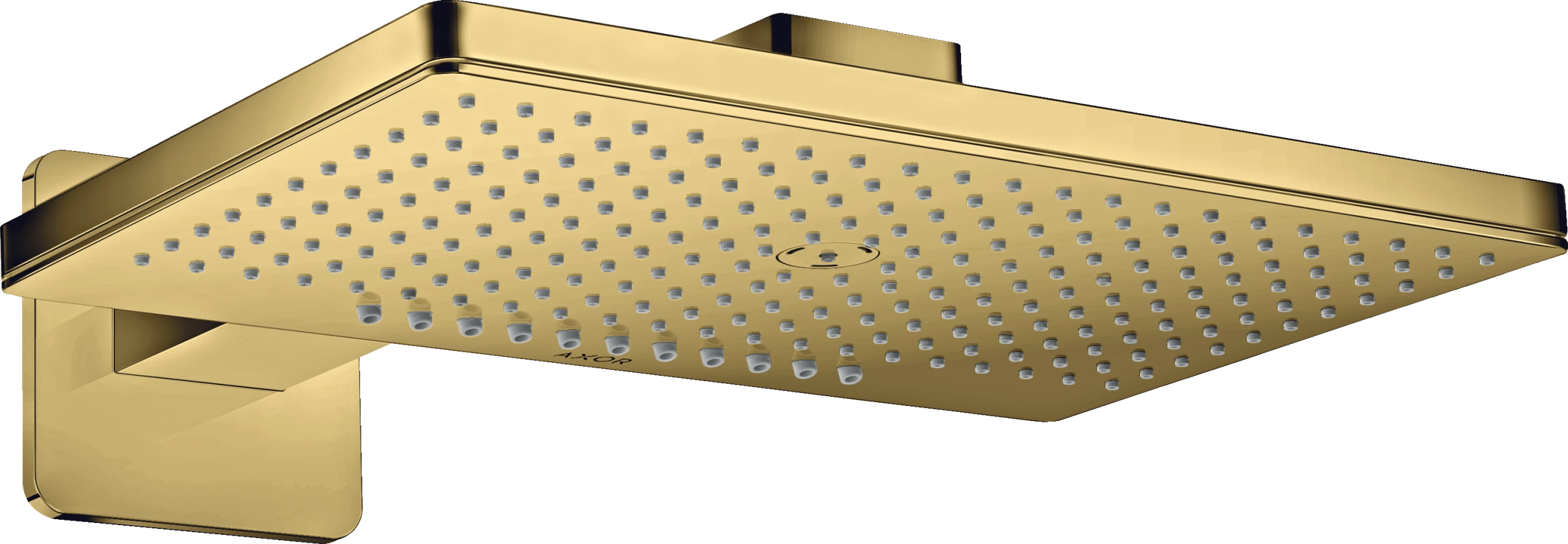 Axor Showersolutions Overhead Shower 460/300 2jet With Shower Arm And Softsquare Escutcheon Gold Polished