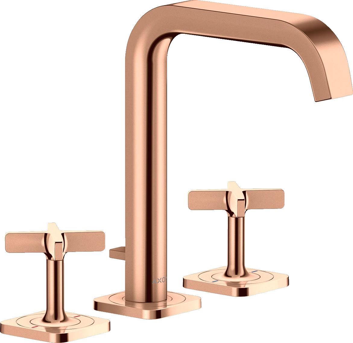 Axor Citterio E 3-hole Basin Mixer 170 With Escutcheons And Pop-up Waste Polished Red Gold