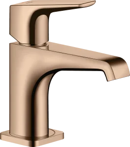 Axor Citterio E Single Lever Basin Mixer 90 For Cloakroom Basins With Lever Handle Without Waste Polished Red Gold