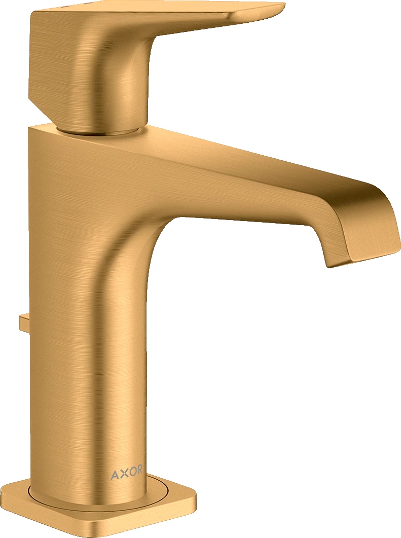 Axor Citterio E Single Lever Basin Mixer 130 With Lever Handle And Pop-up Waste Gold Brushed
