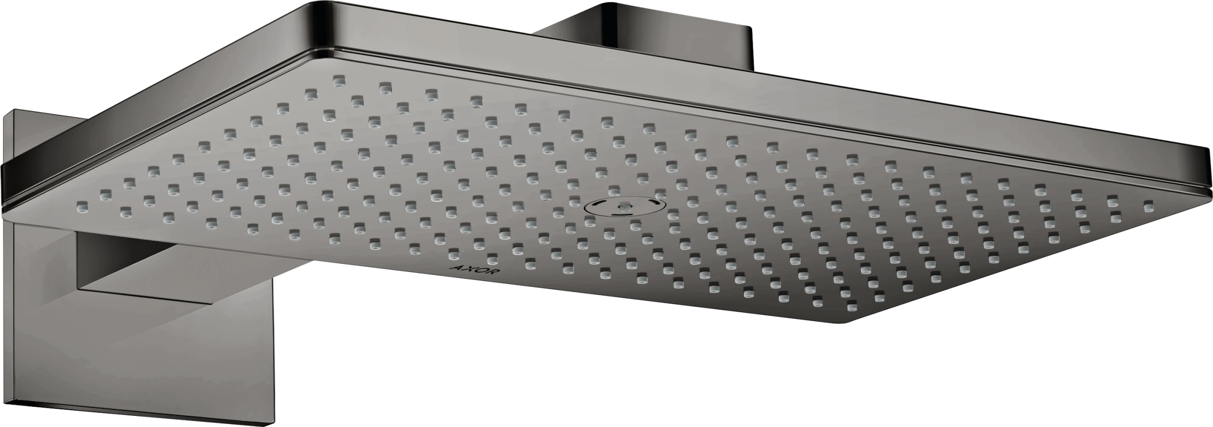 Axor Showersolutions Overhead Shower 460/300 1jet With Shower Arm And Square Escutcheon Polished Black Chrome