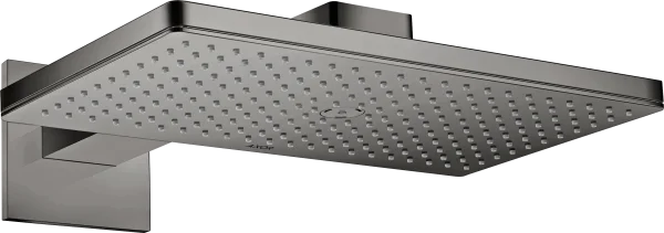 Axor Showersolutions Overhead Shower 460/300 1jet With Shower Arm And Square Escutcheon Polished Black Chrome