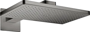 Axor Showersolutions Overhead Shower 460/300 1jet With Shower Arm And Square Escutcheon Polished Black Chrome
