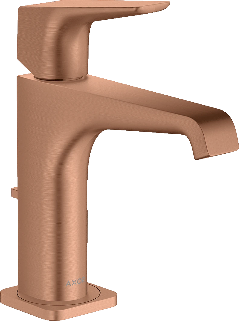 Axor Citterio E Single Lever Basin Mixer 130 With Lever Handle And Pop-up Waste Brushed Red Gold