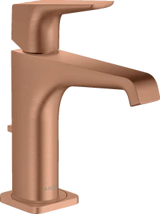 Axor Citterio E Single Lever Basin Mixer 130 With Lever Handle And Pop-up Waste Brushed Red Gold