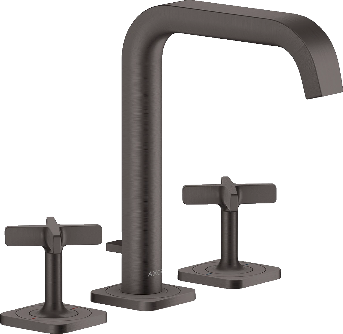 Axor Citterio E 3-hole Basin Mixer 170 With Escutcheons And Pop-up Waste Brushed Black Chrome