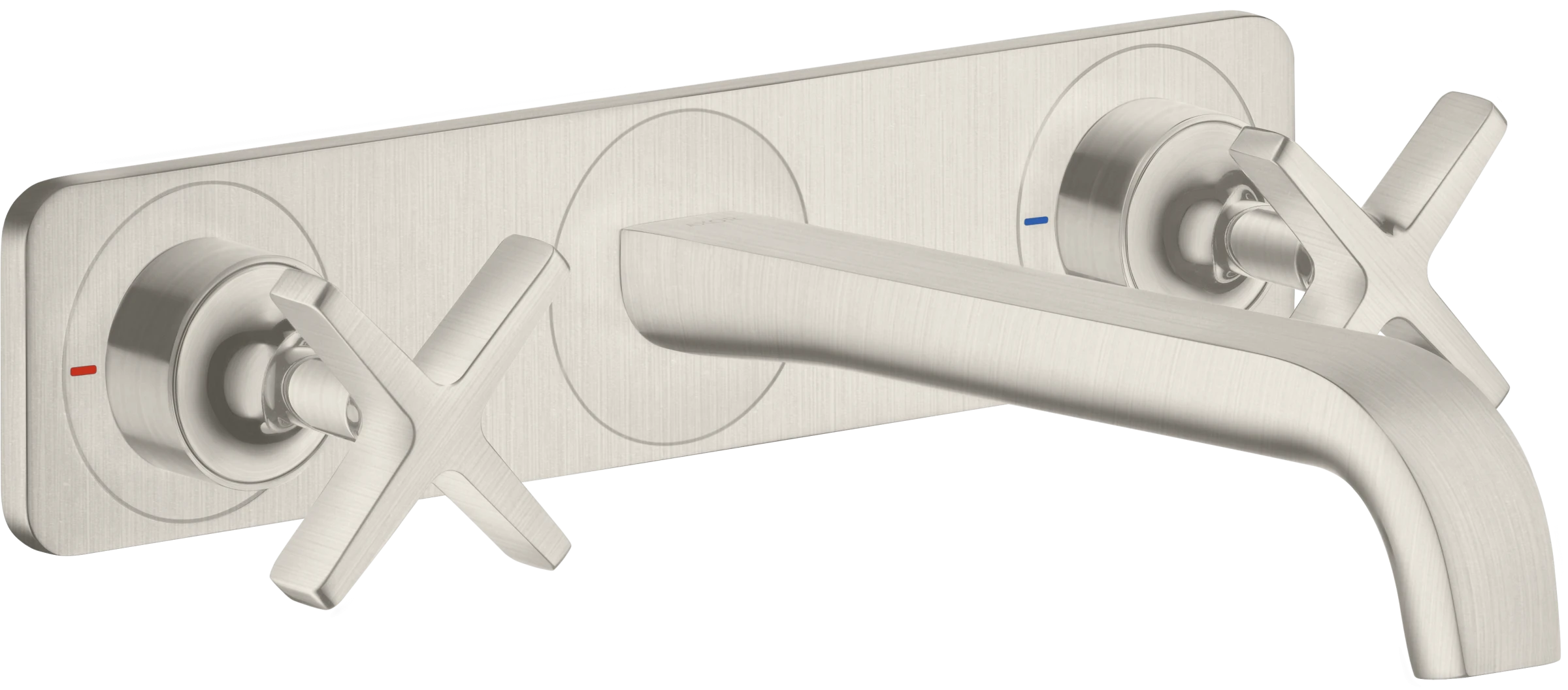 Axor Citterio E 3-hole Basin Mixer For Concealed Installation Wall-mounted With Spout 220 Mm And Plate Stainless Steel