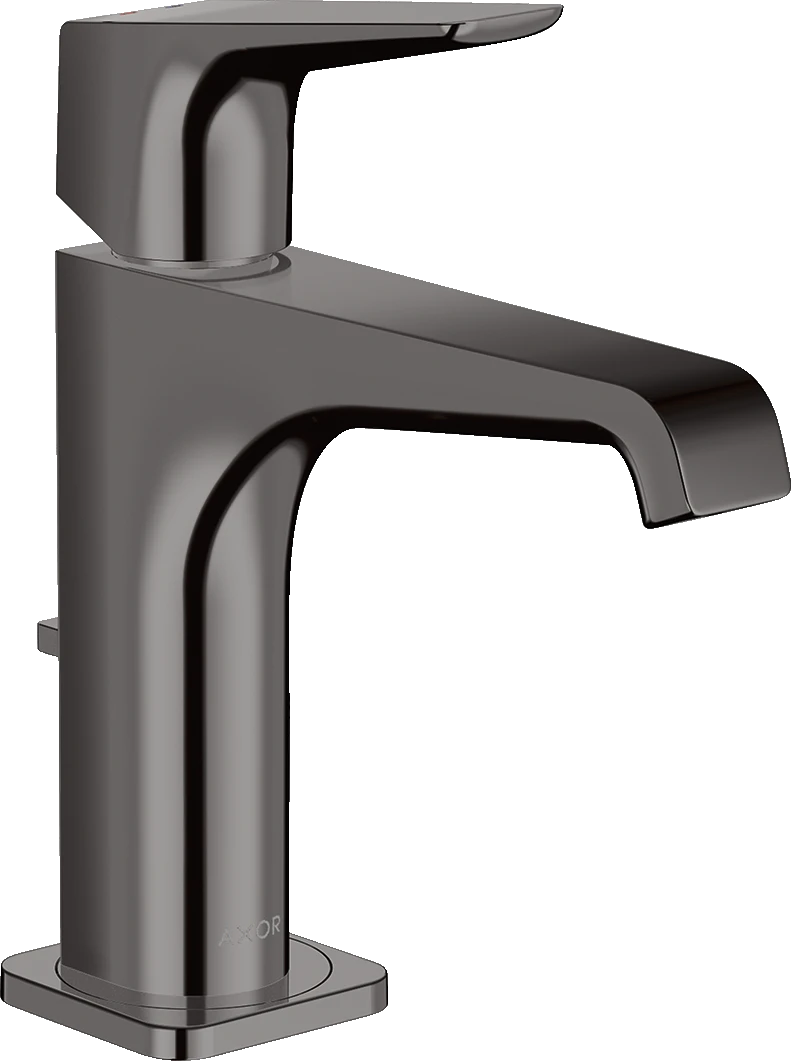 Axor Citterio E Single Lever Basin Mixer 130 With Lever Handle And Pop-up Waste Polished Black Chrome