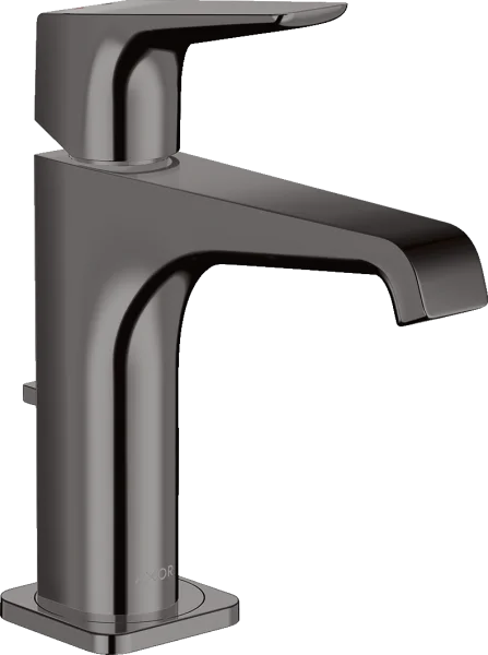 Axor Citterio E Single Lever Basin Mixer 130 With Lever Handle And Pop-up Waste Polished Black Chrome