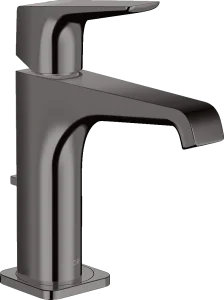 Axor Citterio E Single Lever Basin Mixer 130 With Lever Handle And Pop-up Waste Polished Black Chrome