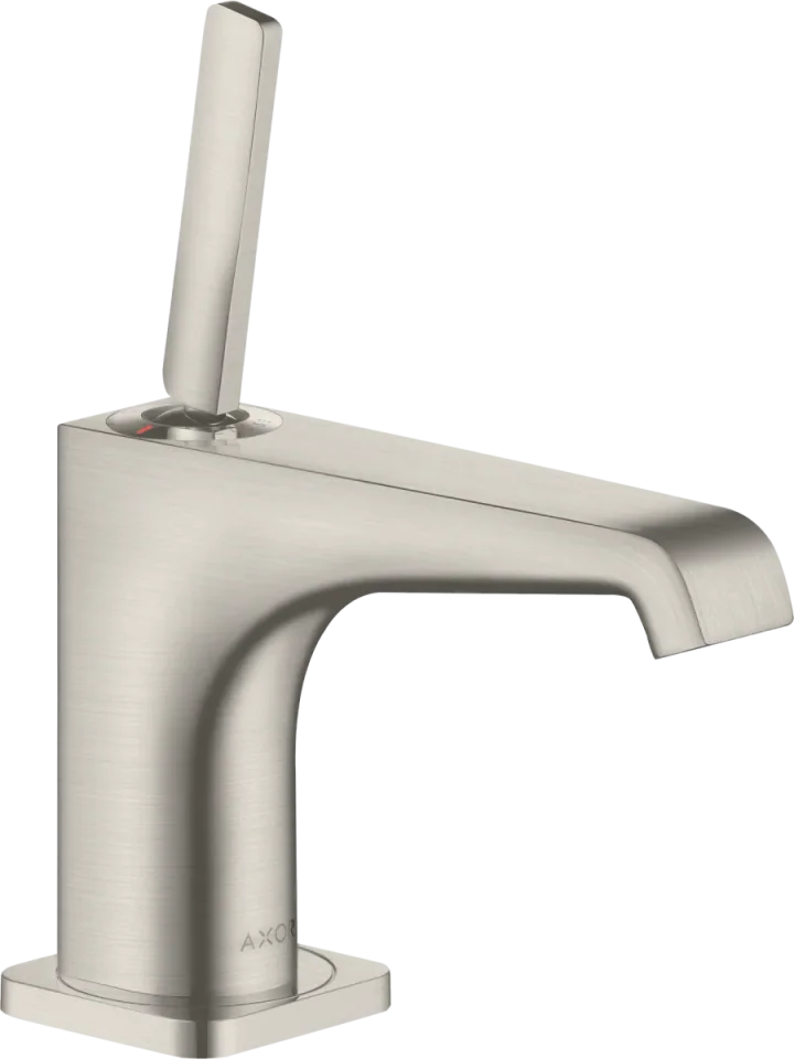 Axor Citterio E Pillar Tap 90 With Pin Handle Without Waste Stainless Steel Optic product image - Image 1