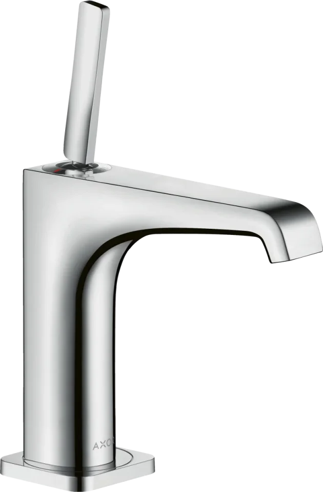 Axor Citterio E Single Lever Basin Mixer 130 With Pin Handle And Waste Stainless Steel Optic product image - Image 1