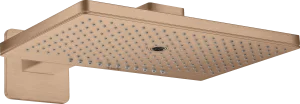 Axor Showersolutions Overhead Shower 460/300 3jet With Shower Arm And Softsquare Escutcheon Brushed Red Gold
