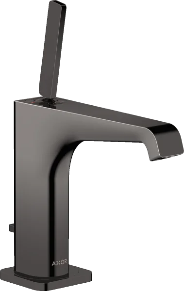 Axor Citterio E Single Lever Basin Mixer 130 With Pin Handle And Pop-up Waste Polished Black Chrome