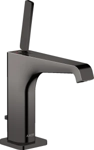 Axor Citterio E Single Lever Basin Mixer 130 With Pin Handle And Pop-up Waste Polished Black Chrome