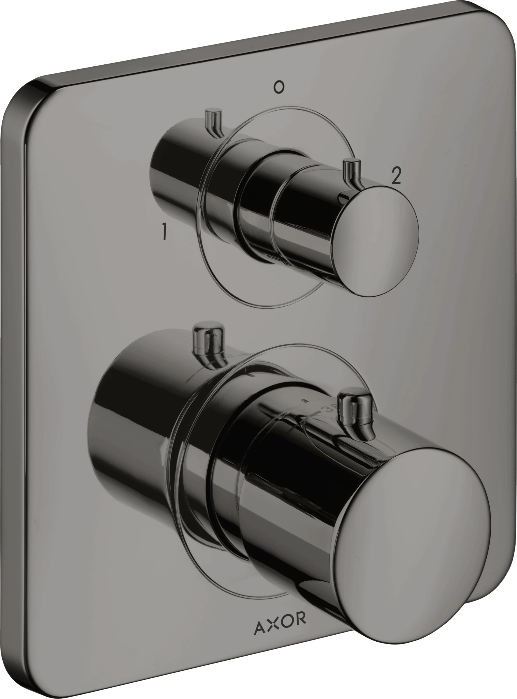 Axor Citterio M Thermostatic Mixer For Concealed Installation With Shut-off / Diverter Valve Polished Black Chrome