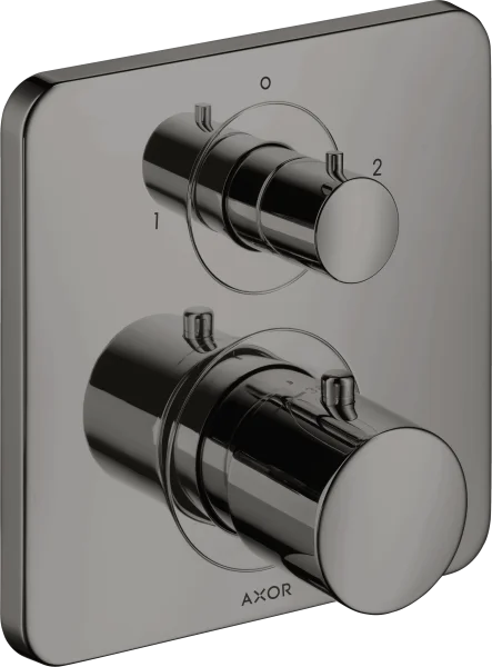 Axor Citterio M Thermostatic Mixer For Concealed Installation With Shut-off / Diverter Valve Polished Black Chrome