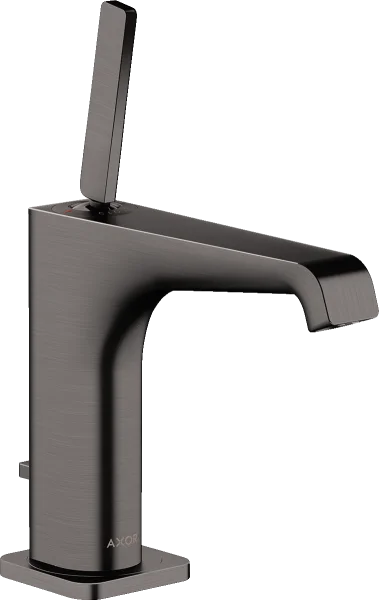 Axor Citterio E Single Lever Basin Mixer 130 With Pin Handle And Pop-up Waste Brushed Black Chrome