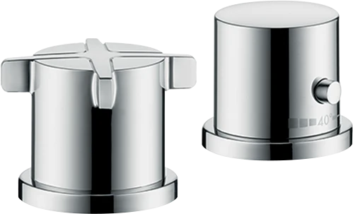 Axor Citterio E 2-hole Rim-mounted Thermostatic Bath Mixer Chrome