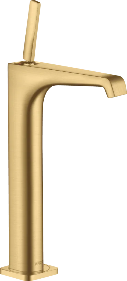 Axor Citterio E Single Lever Basin Mixer 250 With Pin Handle For Wash Bowls With Waste Brushed Gold Optic product image - Image 1