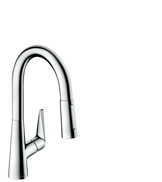 Hansgrohe Talis M51 Single Lever Kitchen Mixer 160 With Pull-out Spray, 2 Spray Modes Chrome