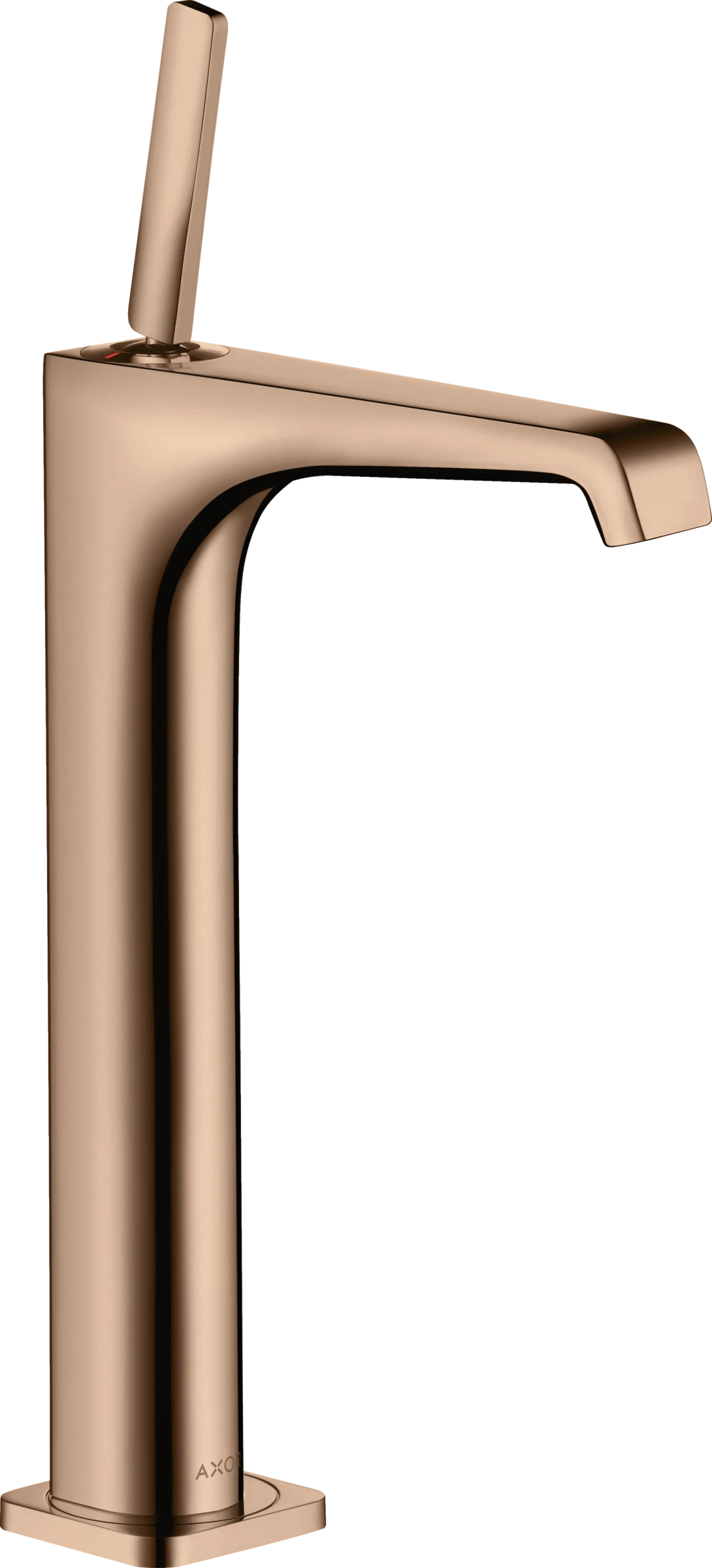 Axor Citterio E Single Lever Basin Mixer 250 With Pin Handle For Wash Bowls With Waste Polished Red Gold