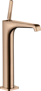 Axor Citterio E Single Lever Basin Mixer 250 With Pin Handle For Wash Bowls With Waste Polished Red Gold