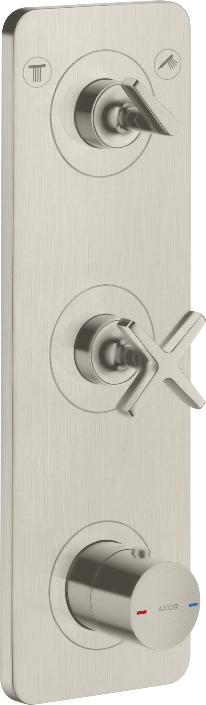Axor Citterio E Thermostatic Module 380/120 For Concealed Installation For 2 Outlets With Plate Stainless Steel