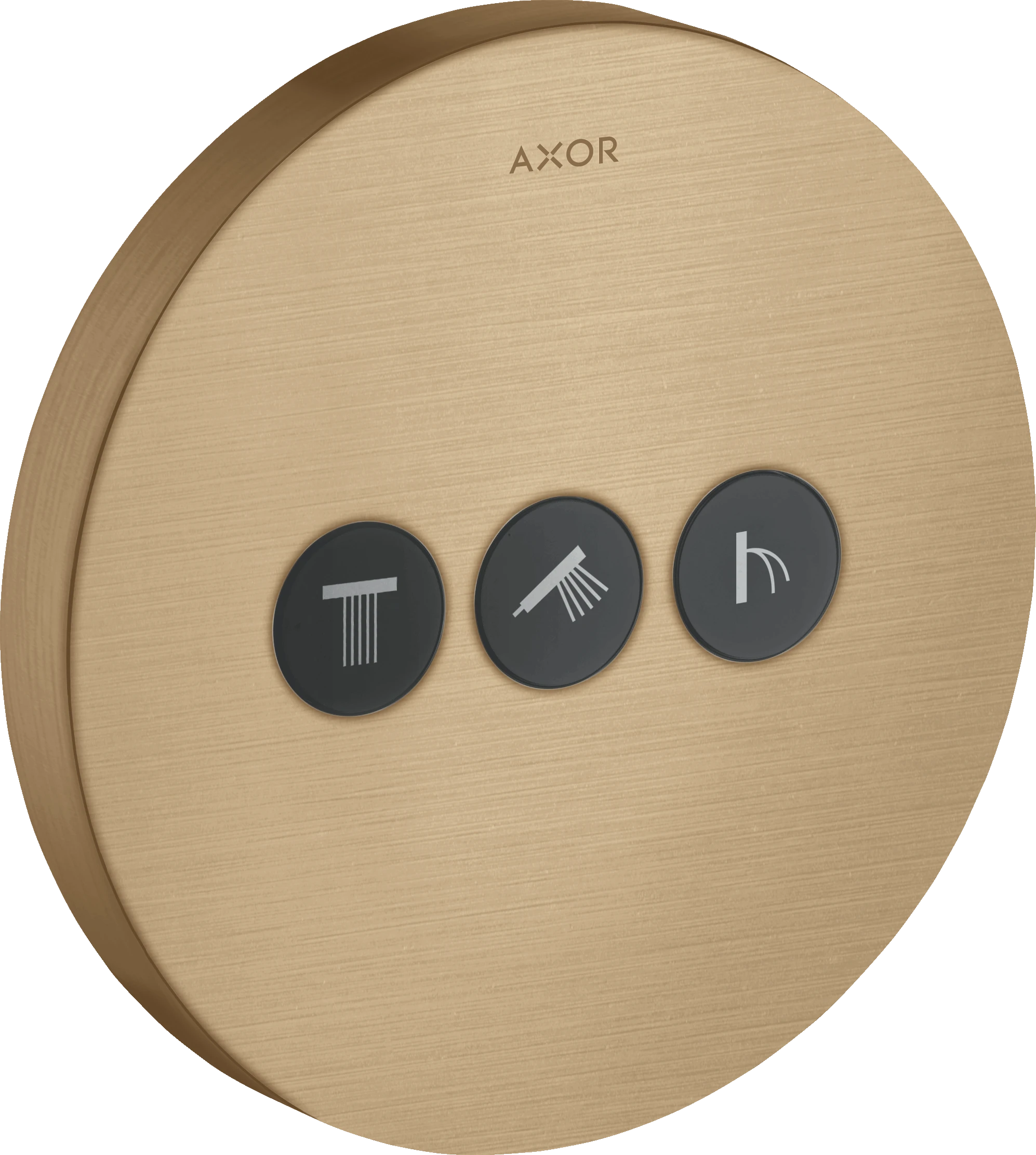 Axor Showerselect Valve Round For Concealed Installation For 3 Outlets Brushed Bronze