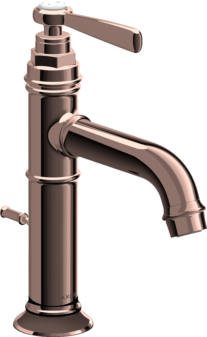 Axor Montreux Single Lever Basin Mixer 100 With Lever Handle And Pop-up Waste Polished Red Gold