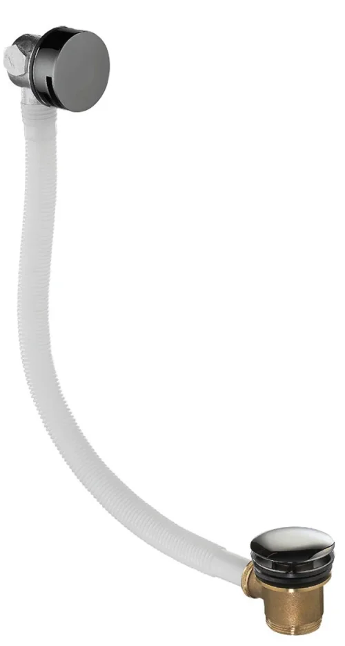 Just Taps Extended Exofil With Click Clack Bath Waste Brushed Black product image - Image 1