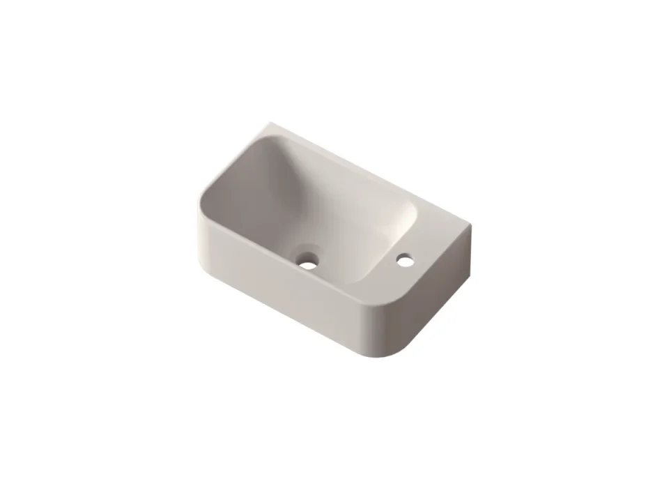 Faeber Lunar Cloakroom Basin 450mm Matt White - 1th - Right detail view - Image 2