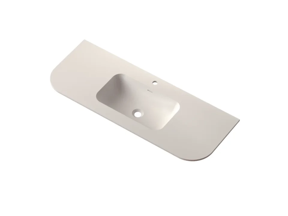 Faeber Lunar Basin 1200mm Matt White - 0th (pilot-drilled) detail view - Image 2