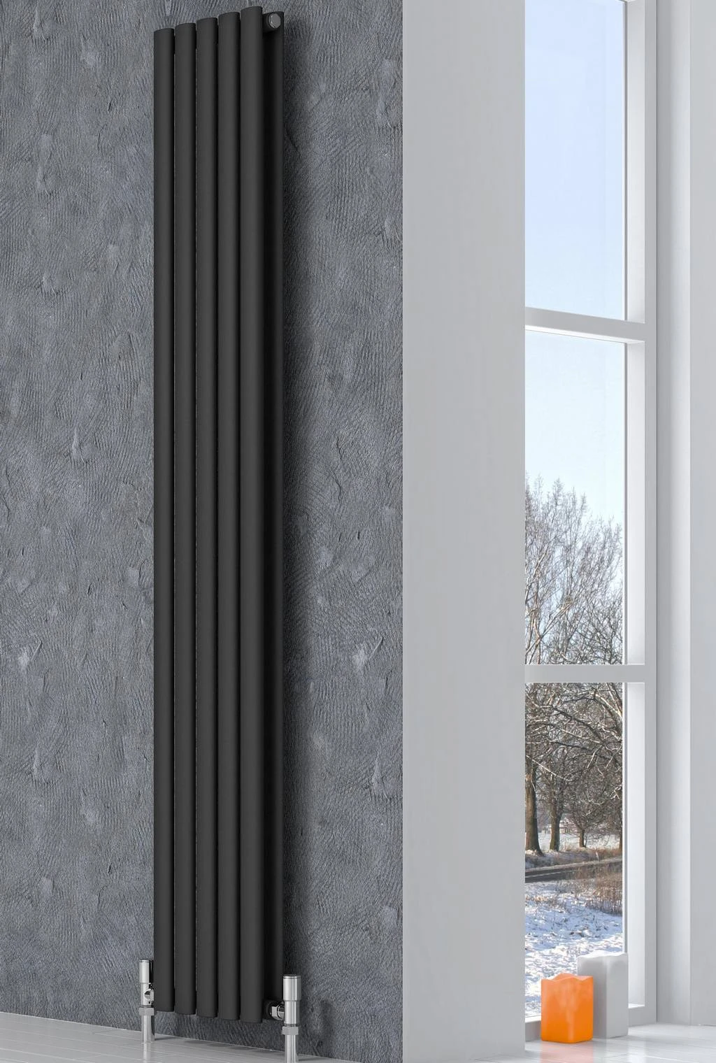 Reina Neva Designer Radiator - 1500 X 295 Double Anthracite
