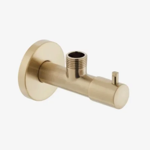 Vado Individual Quarter Turn Angle Valve Including Integrated Filter 1/2" X 1/2" Brushed Gold product image - Image 1