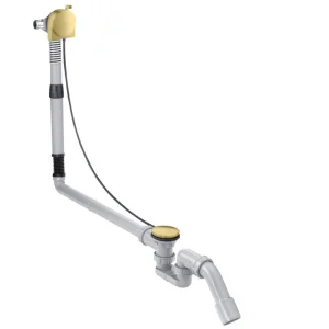 Axor Complete Set Bath Filler, Waste And Overflow Set For Special Bath Tubs Brushed Brass