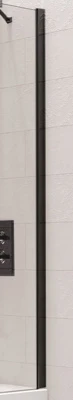 Kudos Ultimate Bathscreen Wall Post Kit - Matt Black