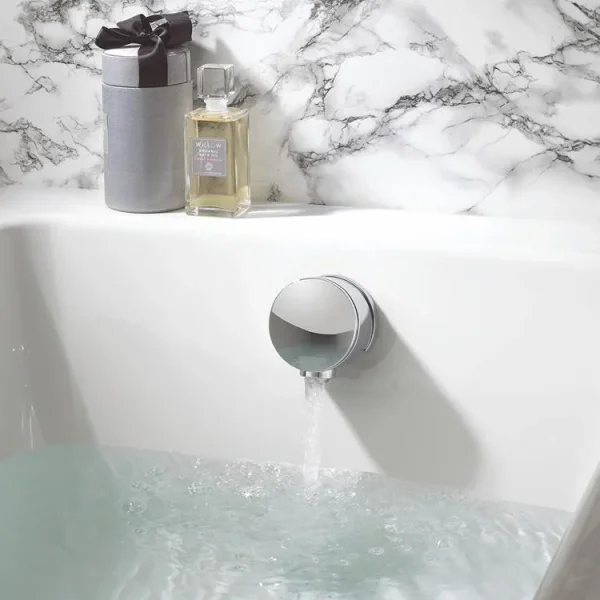 Crosswater Bath Click Clack Waste With Filler Chrome detail view - Image 3