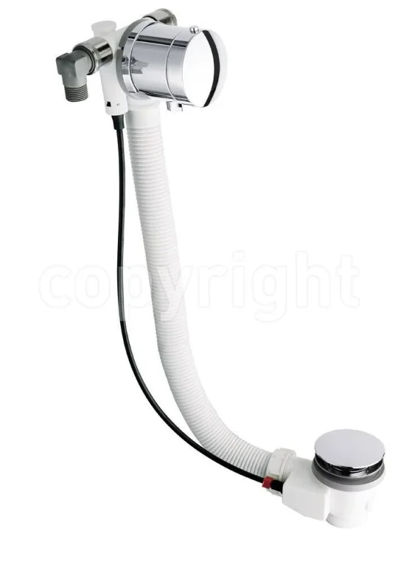 Crosswater Bath Pop-up-waste With Filler Chrome detail view - Image 2